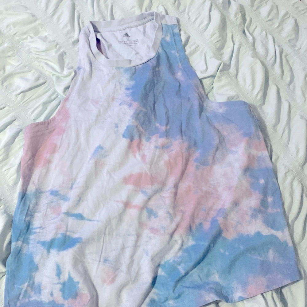 Adidas tie dye work out tank